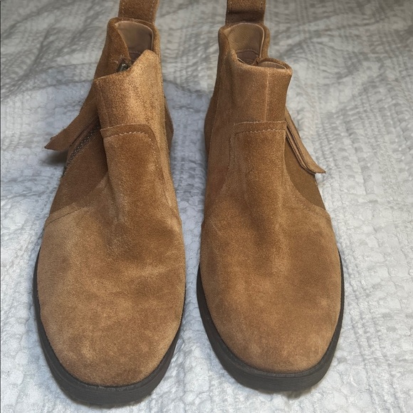 UGG Chestnut Suede Zipper Boots size 6 - Picture 2 of 11